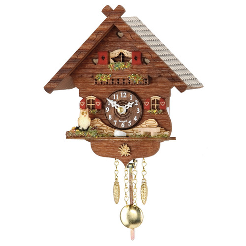 Forest Cabin Battery Chalet Kuckulino With Owl 16cm By TRENKLE