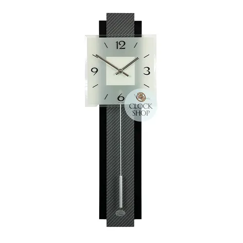 68cm Black & Grey Pendulum Wall Clock With Square Dial By AMS  image