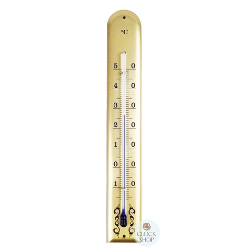 16.5cm Gold Thermometer Round Top By FISCHER