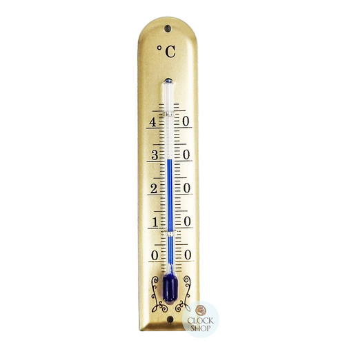 9.5cm Gold Thermometer With Round Top By FISCHER