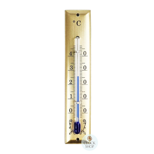 9.5cm Gold Thermometer Square Top By FISCHER image