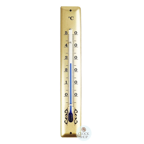 13cm Gold Thermometer Square Top By FISCHER image