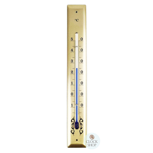 18cm Gold Thermometer Square Top By FISCHER