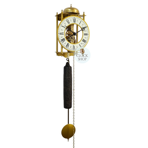 62cm Brass Mechanical Skeleton Wall Clock With Bell Strike By HERMLE