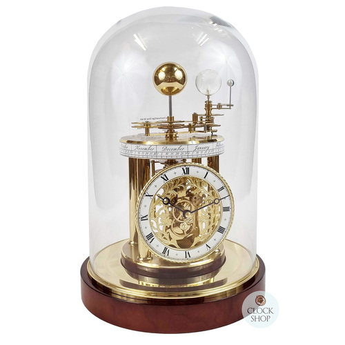 28.5cm Mahogany Astrolabium Mantel Clock By HERMLE 