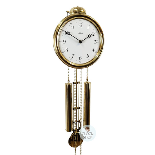 68cm Polished Brass 8 Day Mechanical Wall Clock By HERMLE
