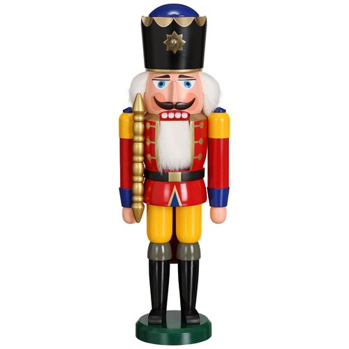 39cm Red & Yellow King Nutcracker By Seiffener