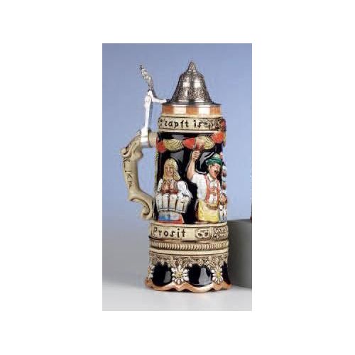 Oktoberfest Beer Stein With Music Base And Pewter Lid By KING