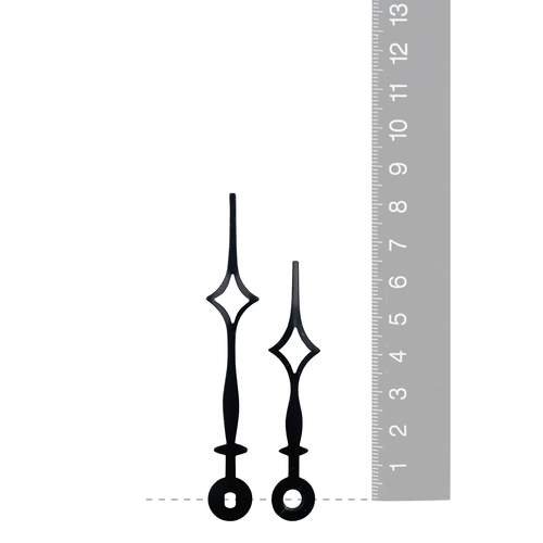 Black Diamond Point Euroshaft Quartz Hands (83mm & 64mm) image
