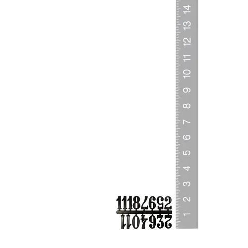 9mm Black Arabic Numerals image