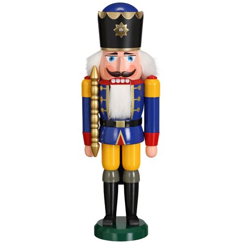 39cm Blue & Yellow King Nutcracker By Seiffener image