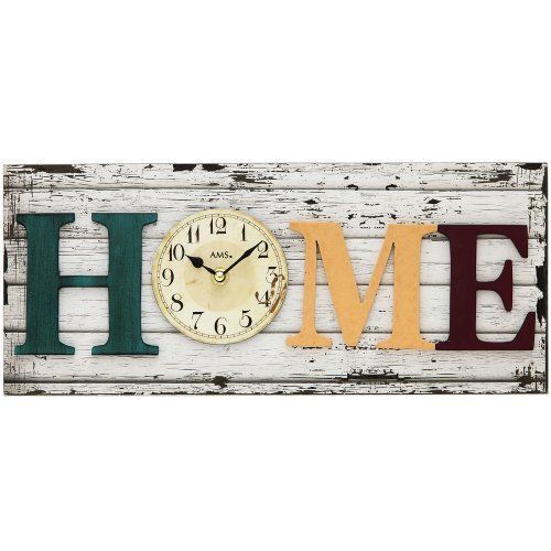 17cm Rustic HOME Wall Clock By AMS