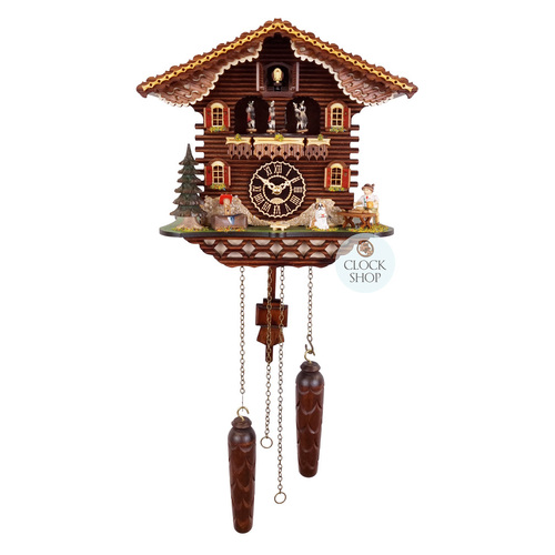 Beer Drinker Battery Chalet Cuckoo Clock With Dancers 35cm By TRENKLE image