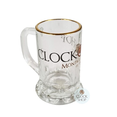 Glass Brandy Mug /Shot Glass With Clock Shop Print 