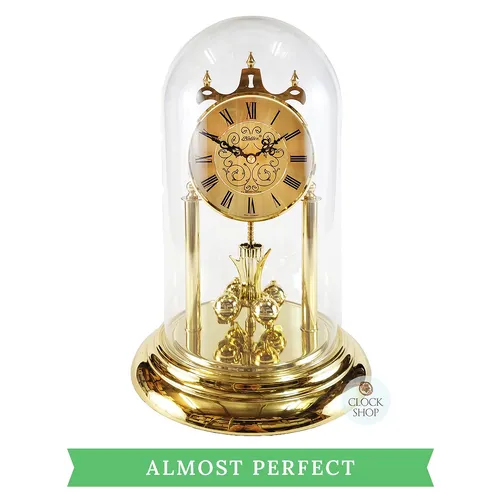 30cm Gold Anniversary Clock With Engraved Dial & Westminster Chime By HALLER (Blemish) image