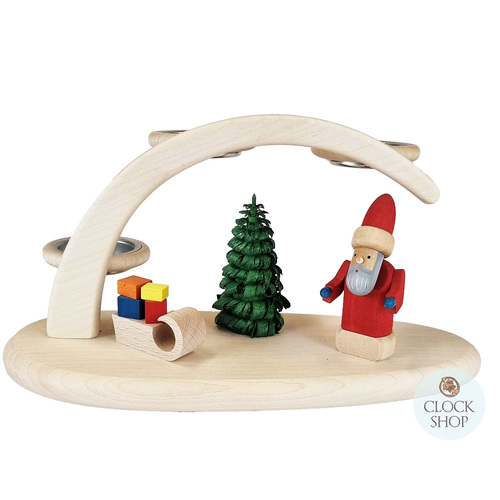 24cm Santa Claus Candle Arch By Seiffener image