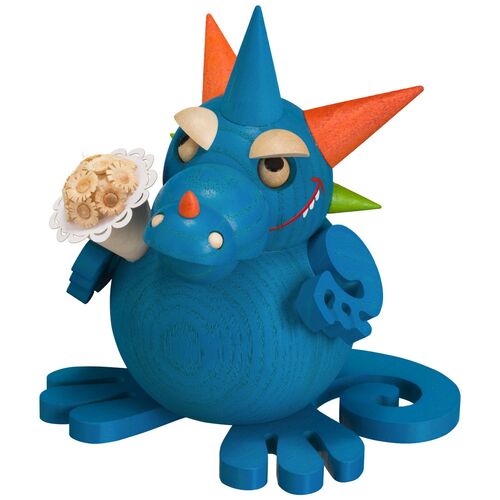 11cm Blue Dragon German Incense Burner By Seiffener image