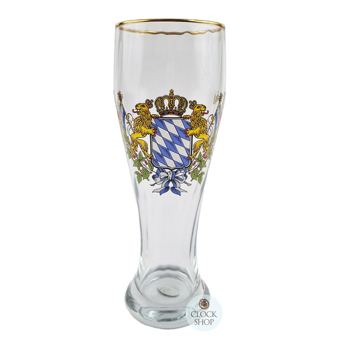 Bavarian Coat Of Arms Large Wheat Beer Glass 0.5L image