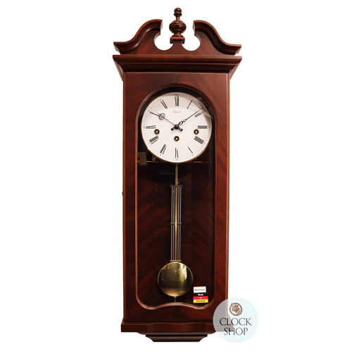 71cm Mahogany 8 Day Mechanical Chiming Wall Clock By HERMLE