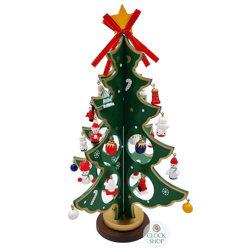 30cm Green Rotatable Christmas Tree With Decorations