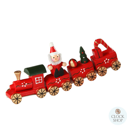 13cm Red Train Christmas Decoration image
