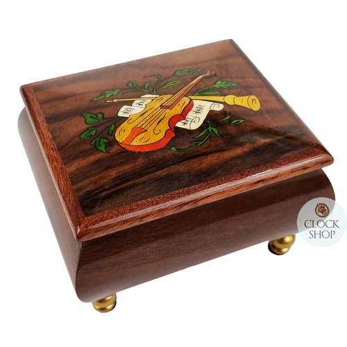 Wooden Music Box With Inlay Instruments (Mozart- A Little Night Music)