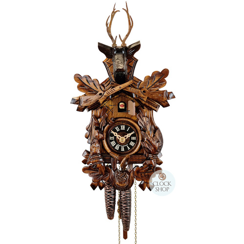 After The Hunt 1 Day Mechanical Carved Cuckoo Clock 33cm By ENGSTLER image