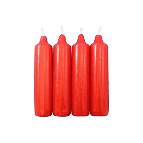 Pack Of 4 Red Candles 21mm Diameter