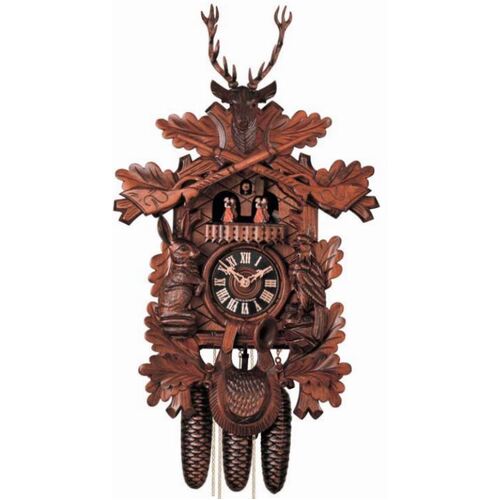 Before The Hunt 8 Day Mechanical Carved Cuckoo Clock 60cm By HÖNES