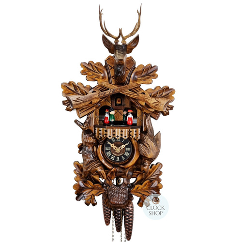After The Hunt 1 Day Mechanical Carved Cuckoo Clock 42cm By ENGSTLER