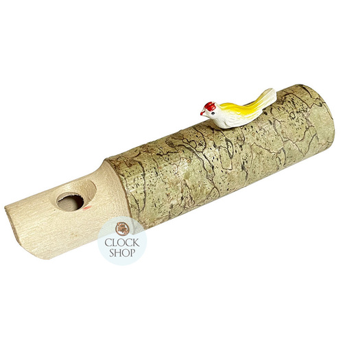 Cuckoo Whistle Hand Carved From Hazel Nut Wood With Birds On Top