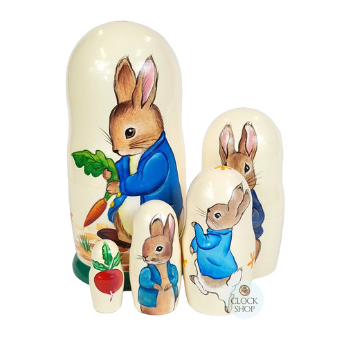 Peter Rabbit Russian Dolls- White 17cm (Set Of 5) image