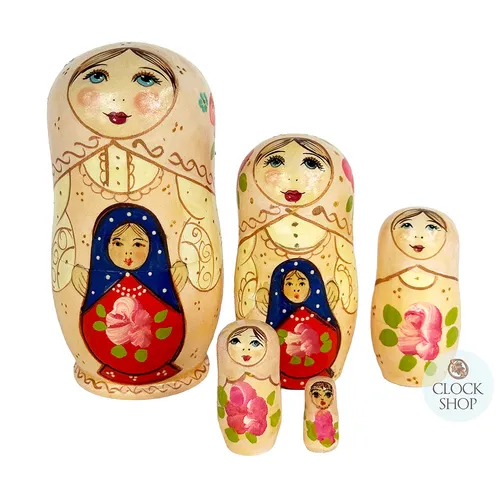 Zagorsk Country Russian Dolls With Doll 11cm (Set Of 5) image