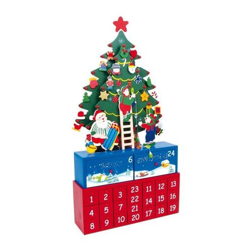 Christmas Tree Advent Calendar With Hanging Decorations 60cm