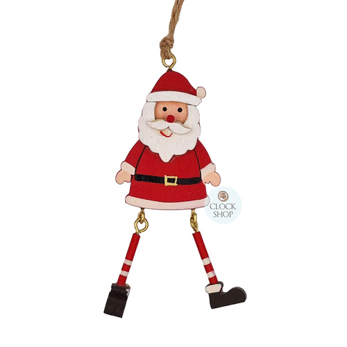 9cm Santa With Dangly Legs Hanging Decoration