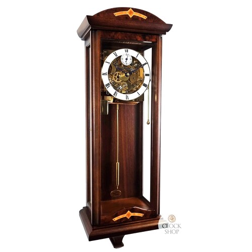 60cm Walnut 8 Day Mechanical Triple Chime Wall Clock By AMS