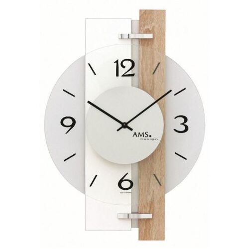 40cm Two Tone Wall Clock With Glass Dial By AMS image