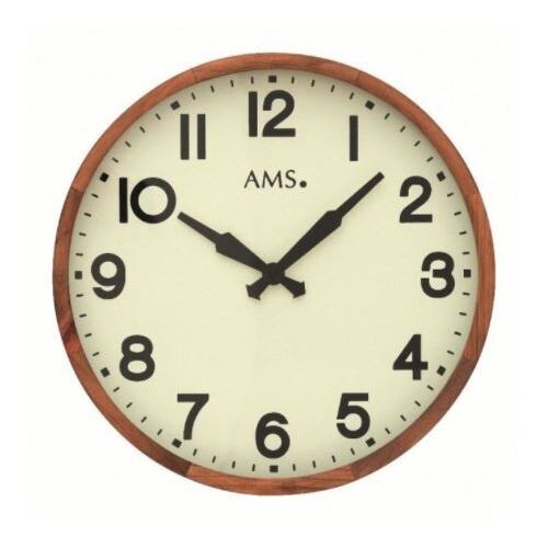 40cm Wood Grain Retro Round Wall Clock By AMS