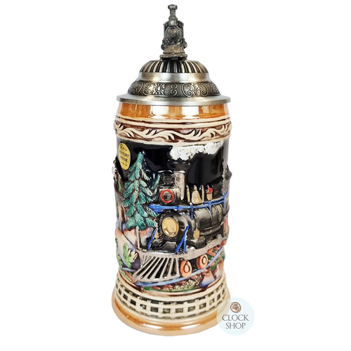 Train Beer Stein With Pewter Train On Lid 0.5L By KING