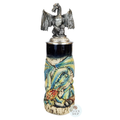 Dragon Beer Stein With Dragon On Lid 0.75L By KING 