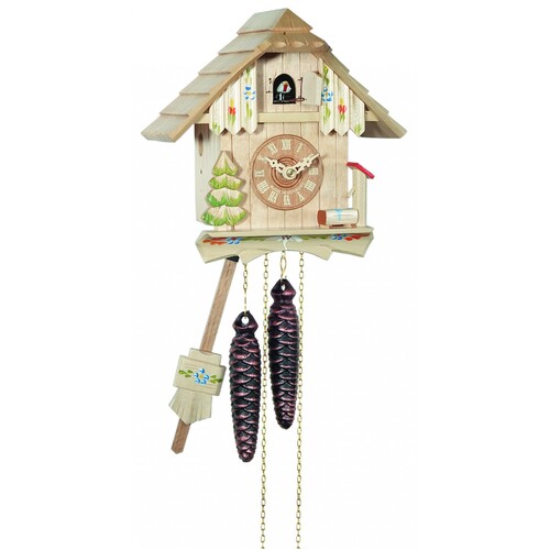 Tree & Water Trough Battery Chalet Cuckoo Clock 20cm By ENGSTLER