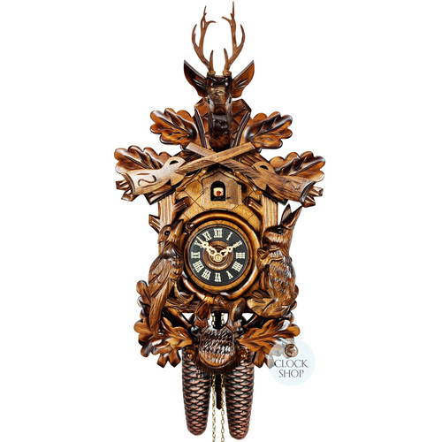 Before The Hunt 8 Day Mechanical Carved Cuckoo Clock 40cm By ENGSTLER image