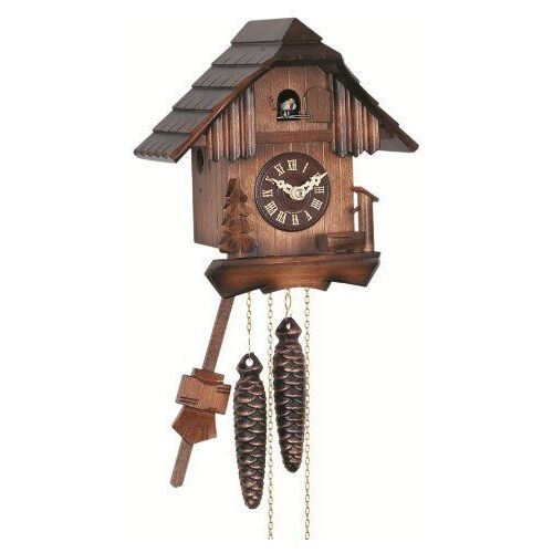 House with Water Trough & Tree Battery Chalet Cuckoo Clock 20cm By ENGSTLER