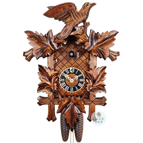 5 Leaf & Bird 8 Day Mechanical Carved Cuckoo Clock 47cm By HÖNES