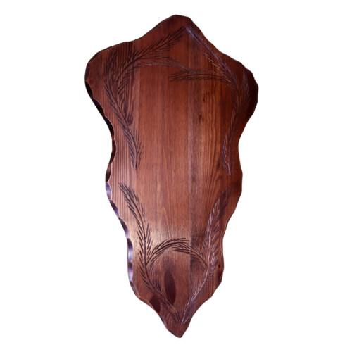 Hand Carved Backboard - Walnut - 38cm
