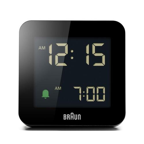 7.5cm Black Digital Alarm Clock By BRAUN