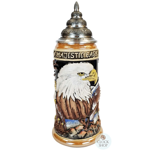 Majestic Eagle Beer Stein With Pewter Lid BY KING