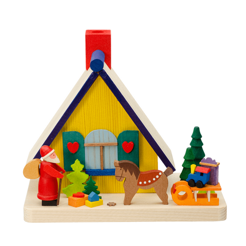 10cm Santa Claus House German Incense Burner By Graupner image