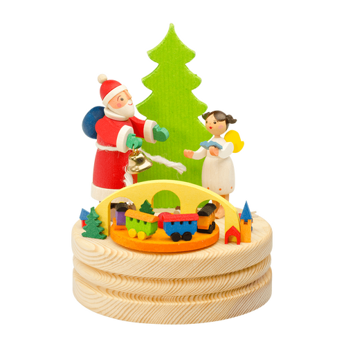 Santa Claus with Baby Jesus Music Box Tune Santa Claus is Coming to Town By Graupner