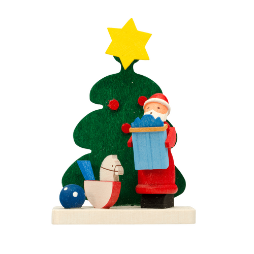 6cm Santa With Rocking Horse By Graupner image